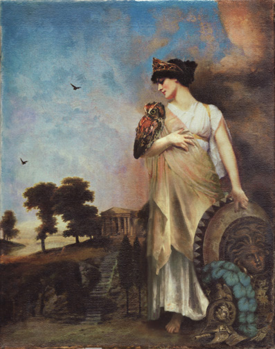 greek goddess painting athina wisdom justice war