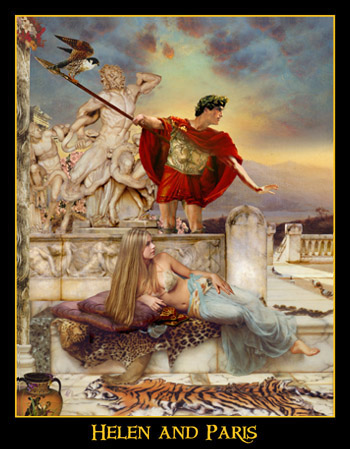 希臘王後海倫和特洛伊王子帕黎斯