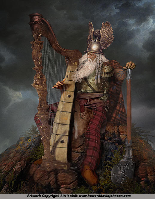 The Dagda Tuatha de Danann painting Celtic gods Mythology Celtic Art