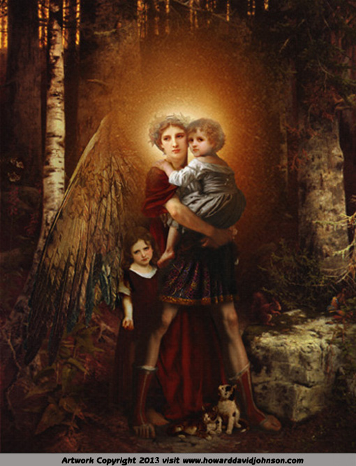 guardian angel savior angelic painting picture children lost soul spirit 