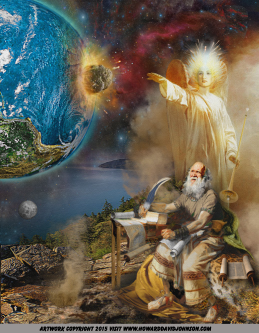 The SECOND TRUMPET (Apostle John seeing vision of meteor hitting Earth)