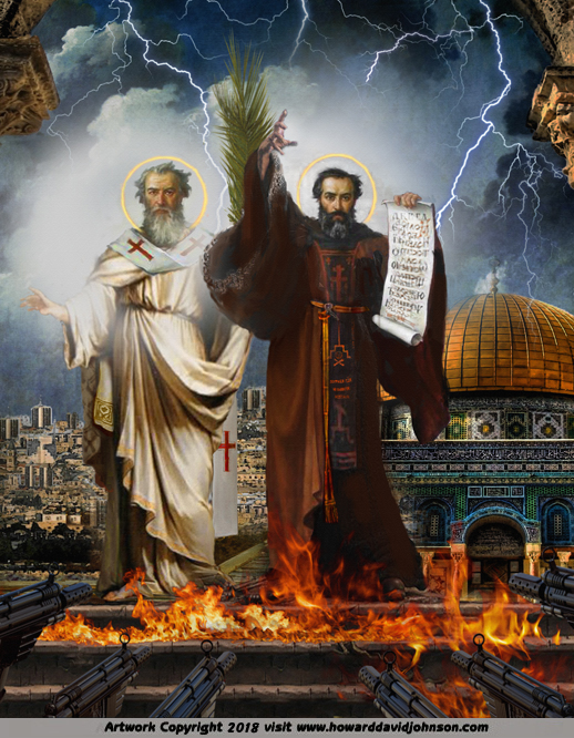 The TWO WITNESSES  Enoch & Elijah preaching in Tribulation era Jerusalem