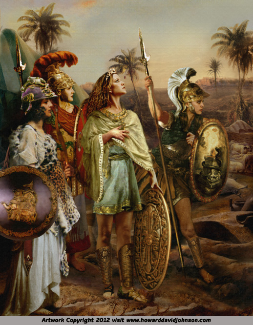 Amazon Warriors Art Painting Oil  Queen Zenobia