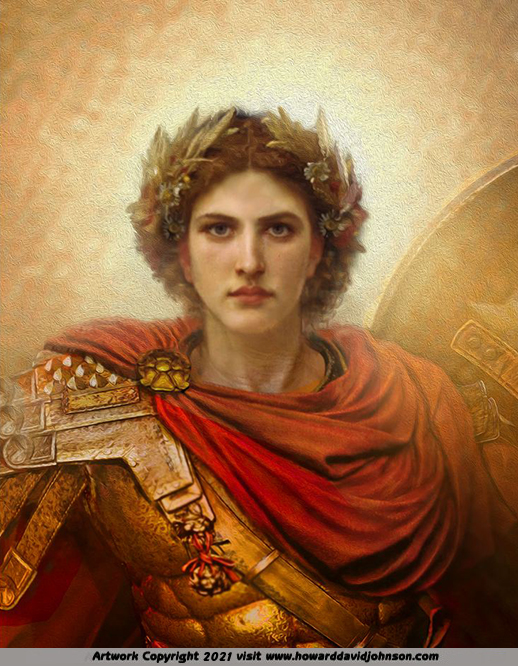 Archangel Gabriel, the Destroyer sent from GOD portrait painting art angel