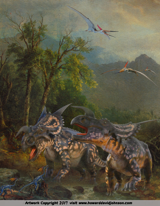 Einosaurus paleo art dinosaur painting