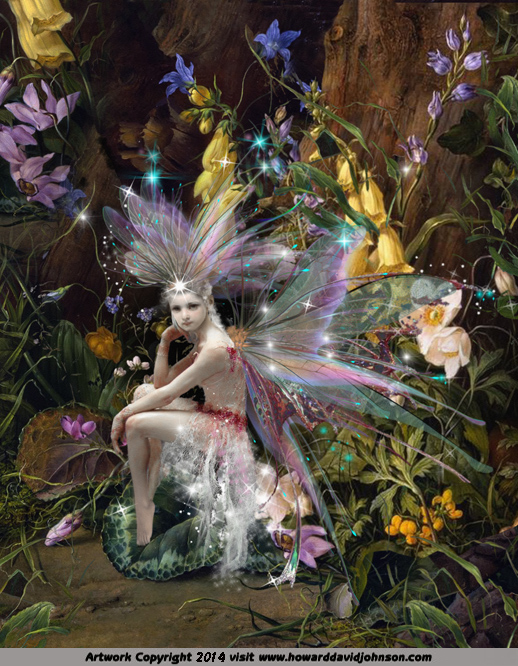 Fae Lament painting pouting fairy in gaurden 