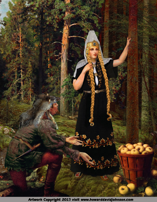 Idunn and the golden apples fine art painting 