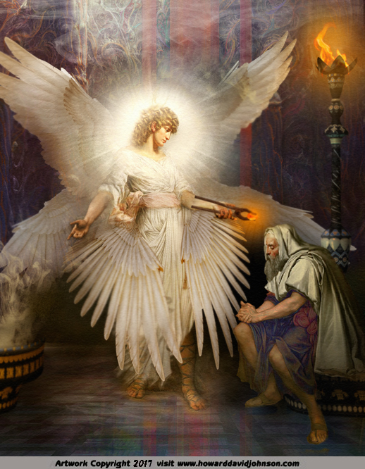 Seraphim Angel Art Painting Isaiah Vision Jewish