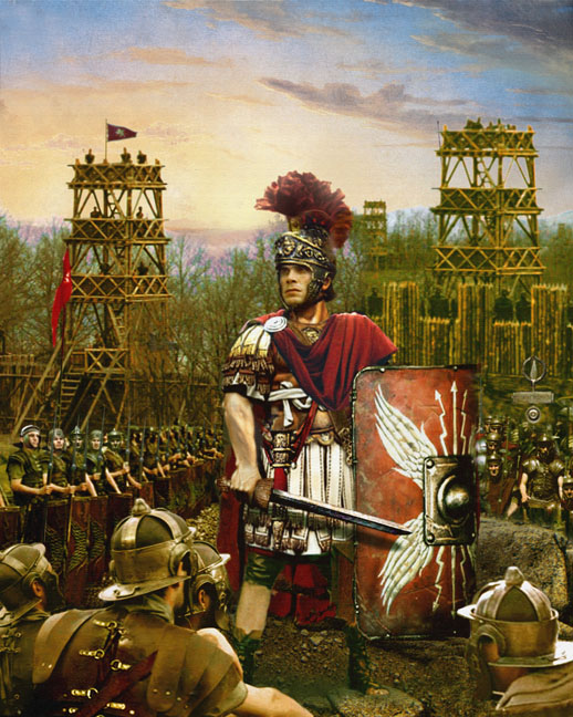 roman history caesar gall roman army solders painting 