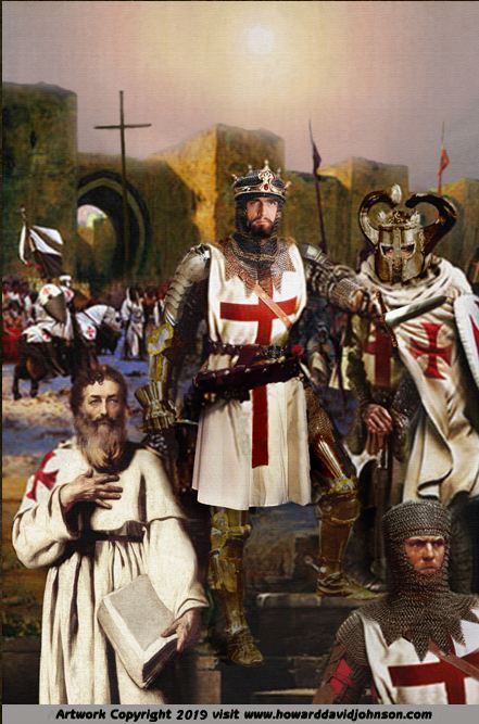 King Richard in Jerusalem painting art crusaders templar knights