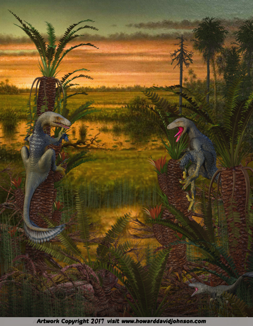 paleo art dinosaur painting 