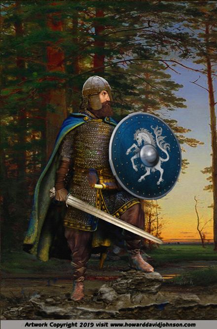 Saxon Knight art painting howard david johnson illustration