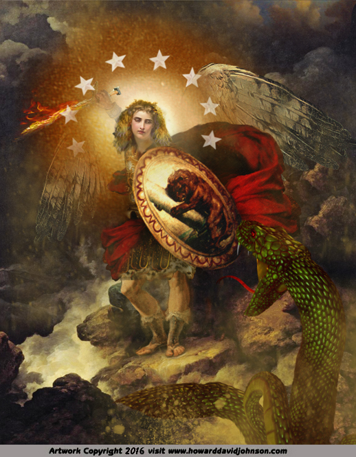 St Michael and the Dragon from Revelation 12