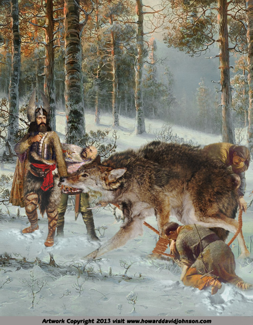 norse myth fenris ragnorock wolf dire wolf legends 