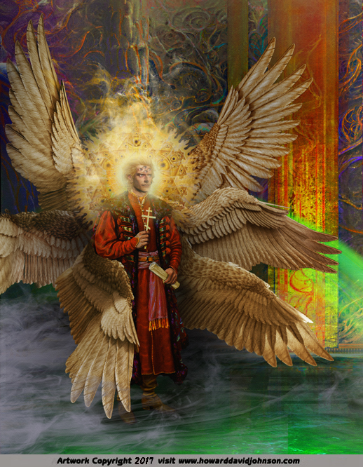 The Human Faced Seraph (living creature beast seraphim throne room of Heaven)