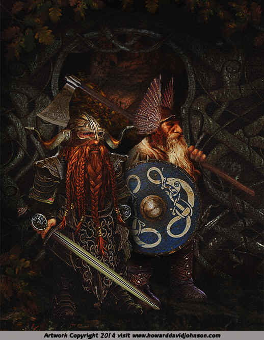 painitng of the dwarf warriors guardions Nebelung