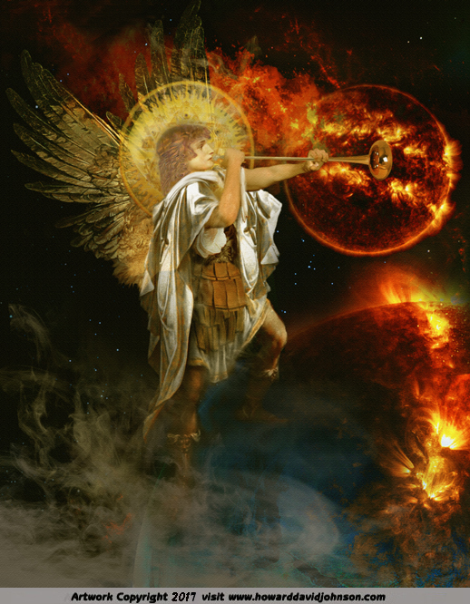 The Seventh Trumpet ~ painting angel art revelation prophecy bible art illustration