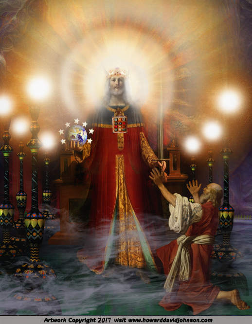 The Vision of the Glorified Christ ~ painting revelation art illustration Bible King Jesus