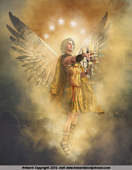 Angel Painting from Revelation Worship God