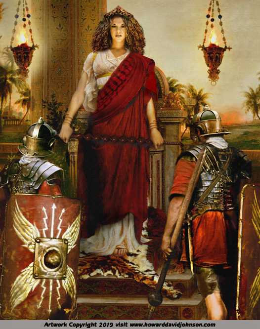 Zenobia Queen of Palmyra painting pre raphaelite art 